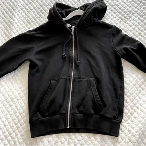 H&M Divided Black Zip Up Hoodie Size XS